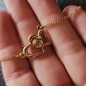 VTG Avon Gold Heart Pendant Necklace